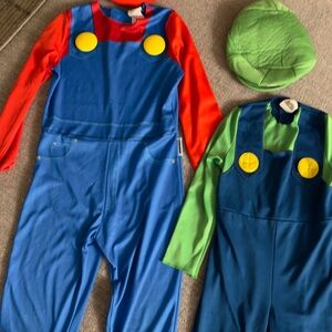 Kids Super Mario & Luigi Costume Set - Blue/Red/Green